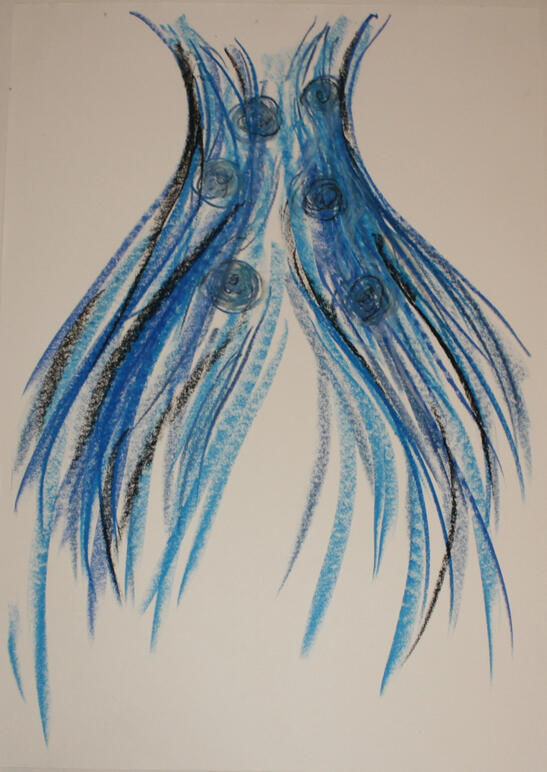 Oil pastel, 420 x 594 mm