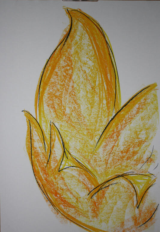 Oil pastel, 420 x 594 mm